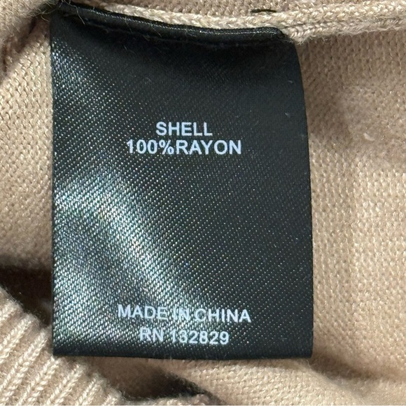 H:ours Jacklyn Sweater Cutout Mesh Cropped Neutral Tan Small Revolve Chic Edgy - Picture 9 of 11